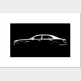 Bentley Flying Spur Silhouette Posters and Art